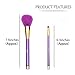 Qivange Makeup Brush Set, Professional Makeup Brushes with Cosmetic Bag(Purple with Gold, 15 PCS)