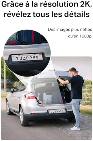 2K Camera Exterieur sans Fil Solaire Detection Personne IA,C410 KIT