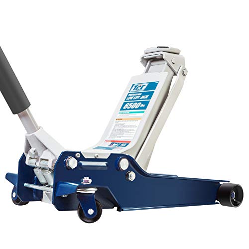 TCE TCE83508 Torin Hydraulic Low Profile Floor Jack with Dual Piston Quick Lift Pump, 3.25 Ton (6,500 lb) Capacity, Blue