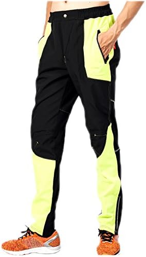 Ynport Mens Winter Fleece Waterproof Cycling Pants Outdoor Windproof Sports Bicycle Trousers