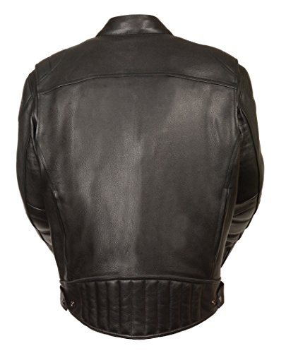Milwaukee Leather Men's Updated Vented Scooter Jacket (Black, Medium)