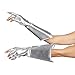 Dreamgirl Womens Silver Gloves, Space Alien Costume Accessory, Medieval Galaxy Gloves Halloween Costume Accessory - Standard