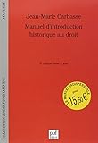 MANUEL D'INTRODUCTION HISTORIQUE AU DROIT (5ED) (DROIT FONDAMENTAL) by 
