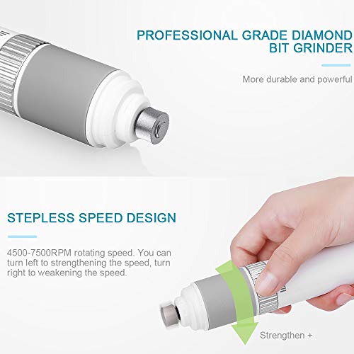 Pet Dog Nail Grinder - New Version Stepless Speed Adjustment and Lower Noise,Powerful Dog Nail Clipper Trimmer for Small Medium Large Dogs Cats,Painless Paws Grooming, Trimming, Shaping, Smoothing