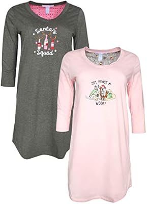 Pillow Talk Women S Sleepwear 2 Pack 3 4 Sleeve V Neck