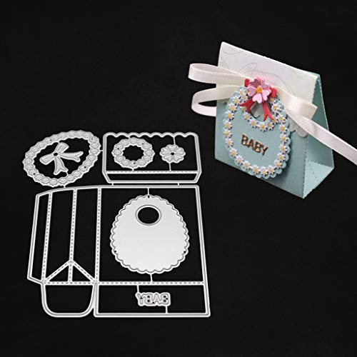 Candy Box Baby Metal Cutting Dies Stencil Scrapbooking DIY Album Stamp Embossing with Silver