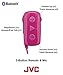 JVC Gumy Wireless Earbud Headphones, Sweat Proof IPX2, 7 Hours Long Battery Life, Nozzle Fit Earpiece for Secure Fit - HAF250BTP (Pink)