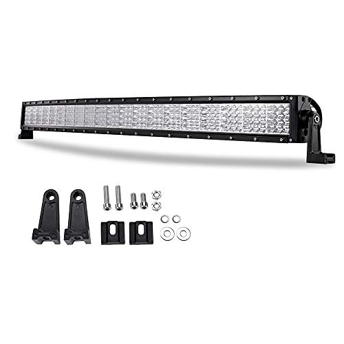 Auxbeam Quad-Beam Series 52″ LED Light Bar Curved 300W Quad Row Driving Light Off Road Lights IP67 12000lm Spot Flood Combo Beam for Vehicles ATV, SUV, Jeep, Truck, Fork Lift, Boat