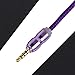 Asamoom 3.5mm Aux Cable Male to Male Stereo Audio Cable (1m) for Headphones iPods iPhones iPads Speaker Car Stereos (Purple)