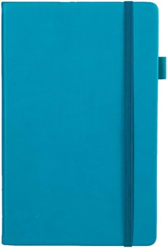 ROF Plain Journal Sketchbook A5 Size:5.3''×8.3'' 80gsm Bleeding Resistant Paper Lay-Flat 240Pages Blank Blue Notebook with Inner Pocket Design and Pen Holder