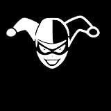 DECAL ADDICTION, INC | Harley Quinn Cartoon Batman WHITE Vinyl Car/Laptop/Window/Wall Decal