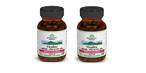 Organic India Vitality Capsules - 60 Capsules (Pack of 2)