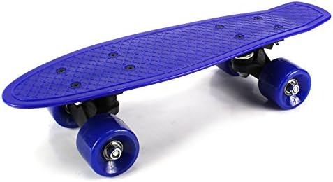 VT Mini Smooth Ride Cruiser Complete 17" Banana Skateboard w/ 54mm Wheels, ABEC-7 Bearings (Blue)