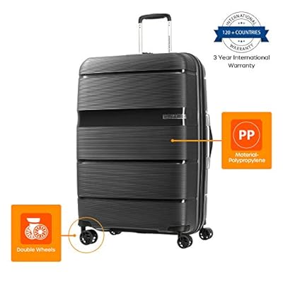 American Tourister Polypropylene 66 cms Linex Black Hardsided Check-in Luggage