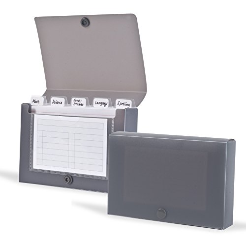 DocIt Index Card Holder 3" x 5" for Storing Recipe Cards, School Index Cards & More (4-Pack)