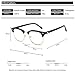 Unisex Blue Light Blocking Glasses Square/Half Frame Eyeglasses Frame Anti Blue Ray for Computer Game Eyewear
