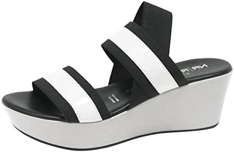 NR Rapisardi Women's Pupa White/Black Patent Sandal-38 EU