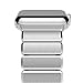 Oittm Watch Band for Apple Watch Series 4, 44mm/42mm Stainless Steel Replacement Strap Link Bracelet Metal iWatch Band with Double Button Folding Clasp for Apple Watch 4/3/2/1 44mm/42mm (Sliver)