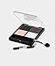 i Envy by Kiss Beautiful Brow Kit Includes Dark Brown, Medium Brown, Highlighter, Wax, Shaper and Applicator, Stencils. Smudge Proof