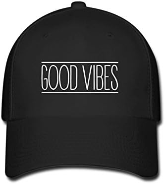 Fbasky Good Vibes Unisex Fashion Baseball Cap Adjustable Hat CM Black