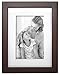 MCS Industries Solid Wood Gallery Frame, Walnut Brown, 6x8-Inch Matted to Display 4x6-Inch Photo