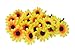 MXXGMYJ 100Pcs Artificial Flowers Wholesale Fake Flowers Heads Gerbera Daisy Silk Flower Heads Sunflowers Sun Flower Heads for Wedding Party Flowers Decorations Home D¨¦cor Sun