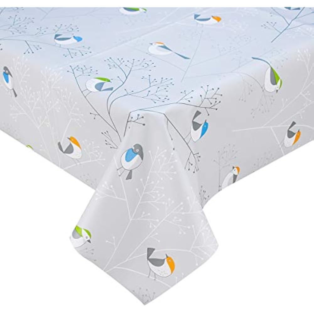 Vinyl Tablecloths Oilcloth Rectangle Wipeable Peva Waterproof PVC Heavy