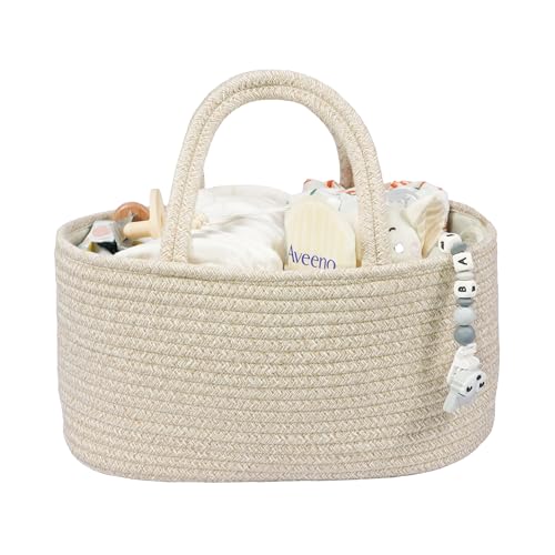 XUANGUO Cotton Rope Diaper Caddy Organizer Basket