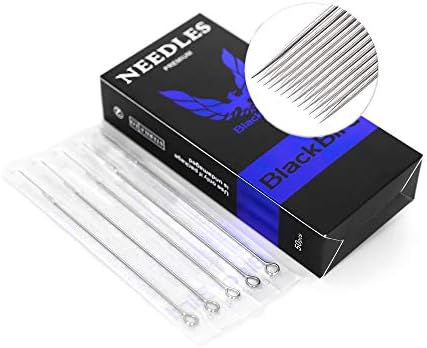 Tattoo Needles 13F, Ahat Tattoo Needles 13 Flat Shader Disposable & Sterilized for Tattoo Machine Tattoo Kits Tattoo Supplies- 50PCs
