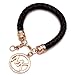 Women Retro Exquisite Luxury Charm Bracelets Leather Letter (Black)