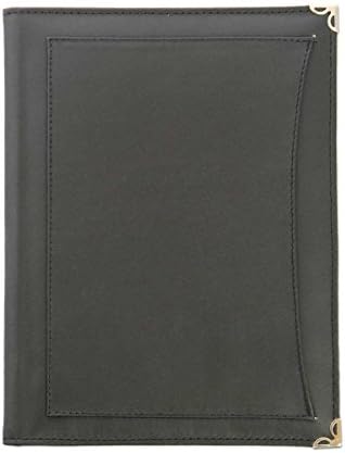 Universal Tablet + Watchtower folio for iPad mini and similar - Midnight Black Elegant Leather