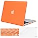 MOSISO Compatible with MacBook Air 13 inch Case (Models: A1369 & A1466, Older Version 2010-2017 Release), Protective Plastic Hard Shell Case & Keyboard Cover & Screen Protector, Orange