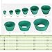 Soccerene Buchner Funnel Flask Adapter Set, Filter Adapter Cones Set, Tapered Collar Green, Pack of 9