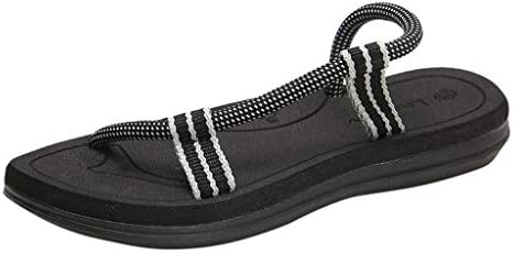 Sunyastor Men's Women's Elastic Strap Sandals Anti Skid Casual Couple Beach Flat Sandals Slippers Flip Flop Outdoor Shoes