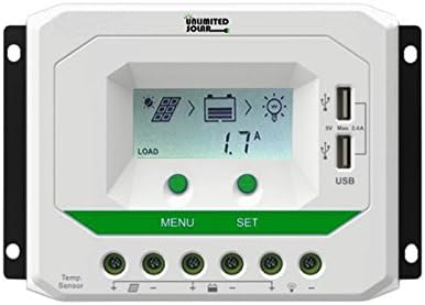 Unlimited Solar 30 Amp 12/24 Volt PWM Charge Controller, with display