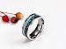 TIGRADE 6mm 8mm Titanium Rings Turquoise Imitated Meteorite Inlaid Wedding Band Size 6-12