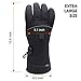 Rechargeable Electric Heated Warm Gloves Men Women Waterproof Insulated Heating Gloves Thermal Gloves for Winter Sport Hunting Motocycle Climbing Camping,Temperature Adjustable,Black,L/XL
