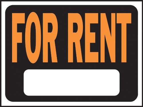 Hy-Ko 3005 for Rent Plastic Sign, 9