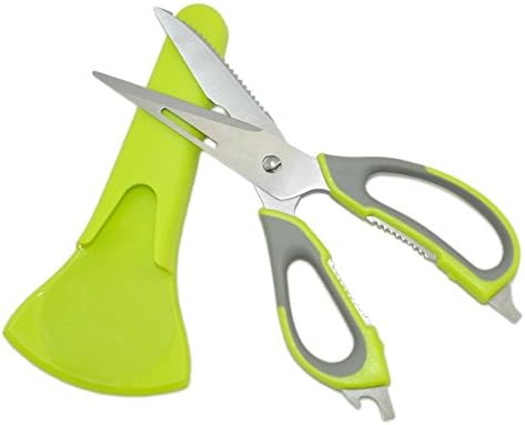 Kitchen Poultry Shears Scissors | Stainless Steel Blade, Best Ultra Sharp Heavy Duty Multifunction, Magnetic Holder, Come-Apart | Meat, Chicken, Henckels, Food, Vegetable, Cooking, Fish Cutting Shears