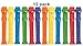 Kicko Plastic Recorders - Pack of 12-4 Inches Assorted Colors Plastic Flute Musical Instruments - for Kids, Boys and Girls, Party Favors, Bag Stuffers, Toy, Prize