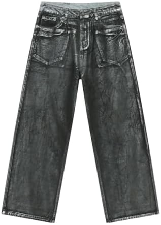 OATSBAS Y2K Beggy Jeans for Women Men Denim Pants Skull Embroidery
