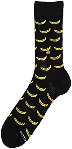 Black/Yellow Banana Midcalf Socks by The Moja Club - Medium/Large