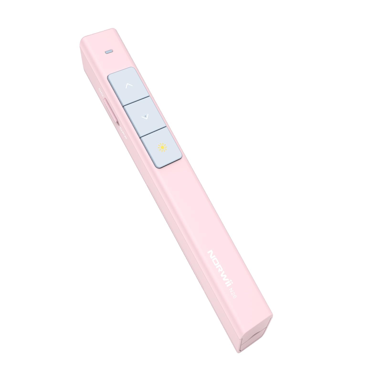 Photo 1 of Norwii N26 Wireless Presentation Clicker, Presentation Remote, PowerPoint Clicker with Pointer for PowerPoint Presentations, Power Point Clicker Wireless Presenter Remote - Pink