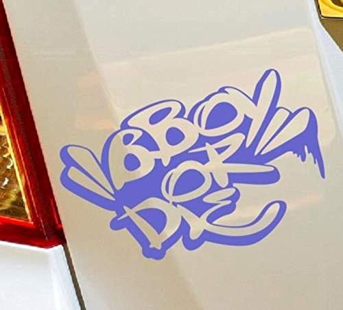 World Decals B-BOY OR DIE - Breakdance Hip HOP Hobby Funny car Bumper Window Funny Vinyl Van Laptop Love Heart Decor Home Live Kids Funny Wall Art Decal Stickers Motorcycles