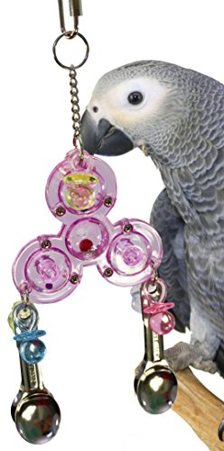 Bonka Bird Toys 1807 Windu Bird Toy Parrot cage Toys Cages African Grey Amazon Conure Cockatoo. Quality Product Hand Made in The USA.