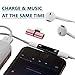 Headphone Jack Adapter for iPhone（2PC），Support for iPhone7/7 Plus/8/8Plus/X/XS/XS MAX/XR Splitter,mini Headphone Dongle 2 in 1 Accessories Cable Earphone Convertor,Car Charger Quick Charge Car Adapterthumb 2