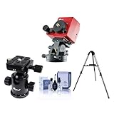 iOptron SkyTracker Pro Camera Mount with Polar Scope, Mount Only - Bundle SkyTracker Ball Head v2, Stainless Steel Tripod, Cleaning Kit