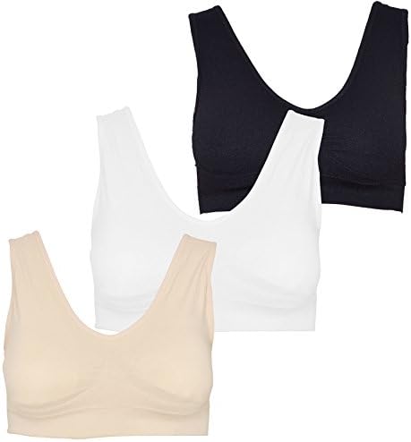 Beurlike Womens Seamless Sports Bra Wirefree Padded High Impact Yoga Gym Bra