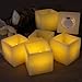 LED Lytes Flameless Candles, 6 Square Ivory Wax Candles 2 Inches X 2 Inches