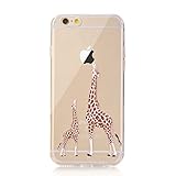 iPhone 6 Case,iPhone 6S Case LUOLNH [New Creative Design] Flexible Soft TPU Silicone Gel Soft Clear Phone Case Cover for iPhone 6/6S 4.7 inch,( 2 Giraffe)